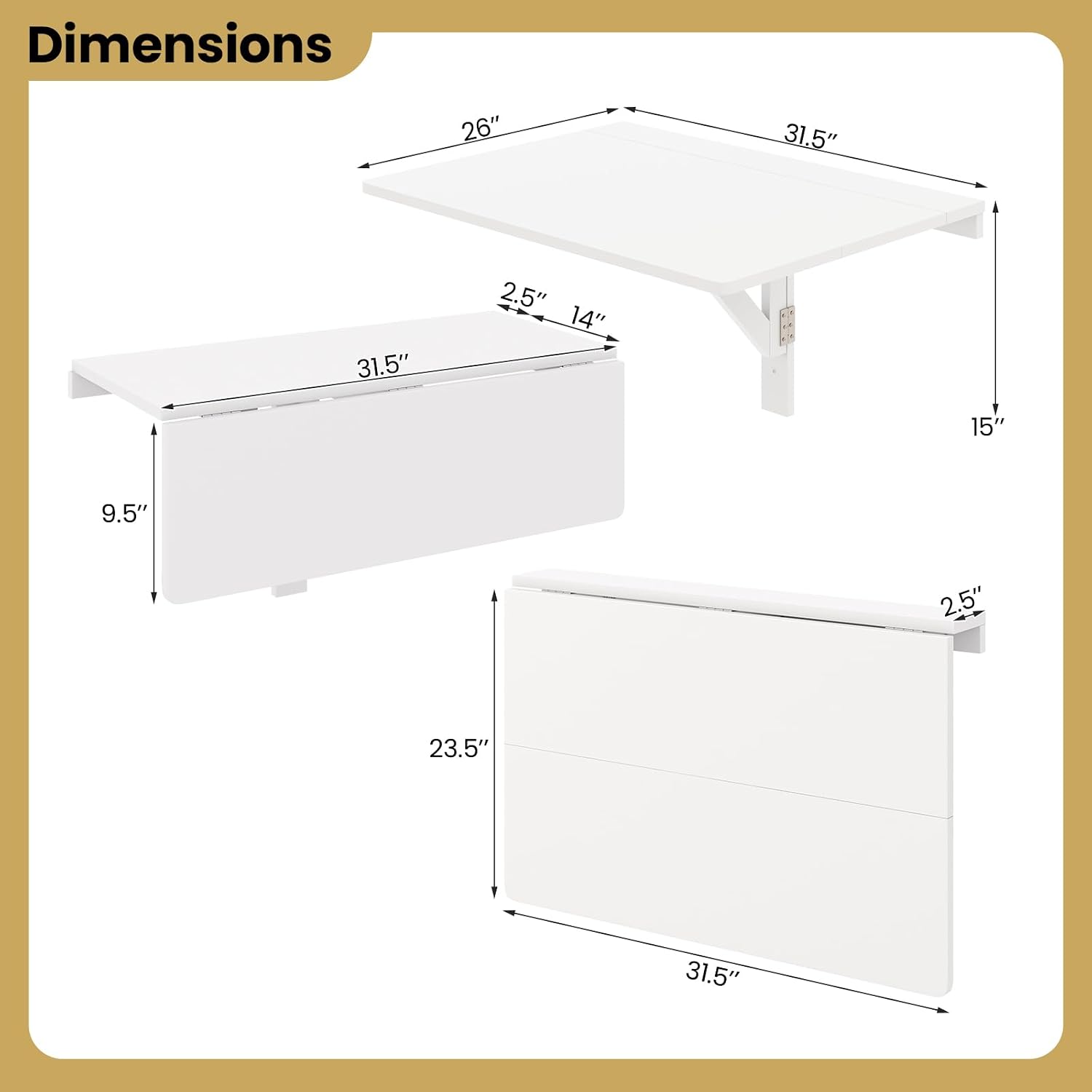 Wall Mounted Folding Table