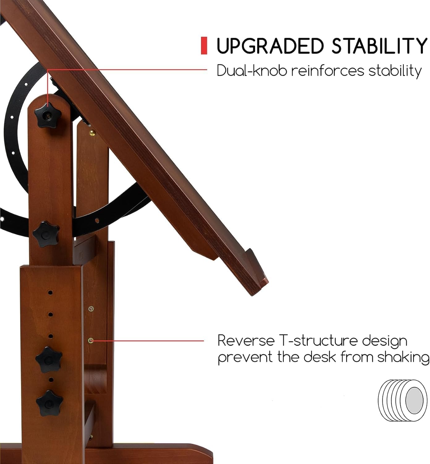 Large Wood Drafting Table
