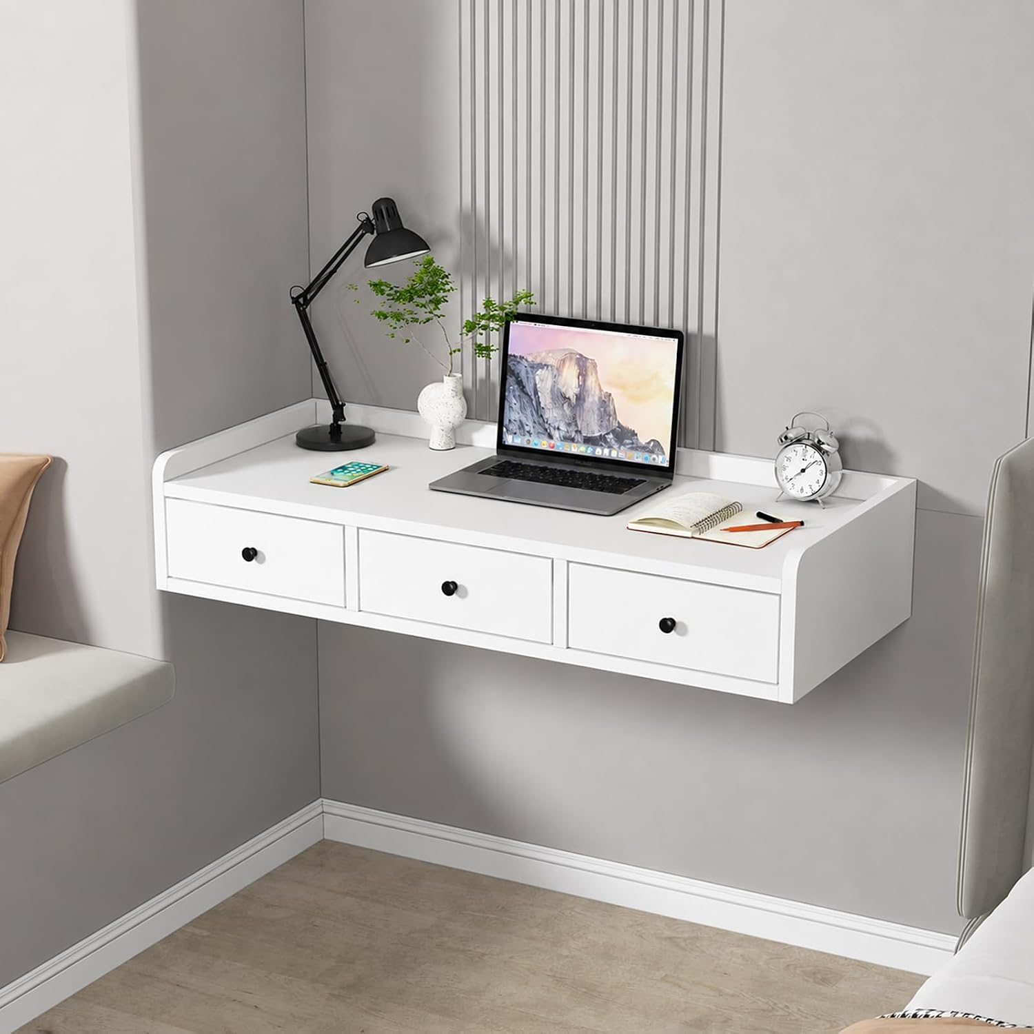 Wall Mounted Floating Wood Desk