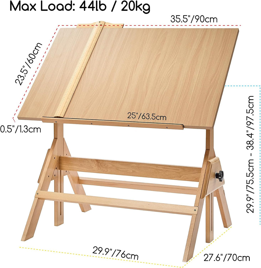 Wood Adjustable Drafting Table