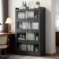 Bamboo Tall Bookcase with Acrylic Doors