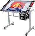 Glass Top Drafting Table