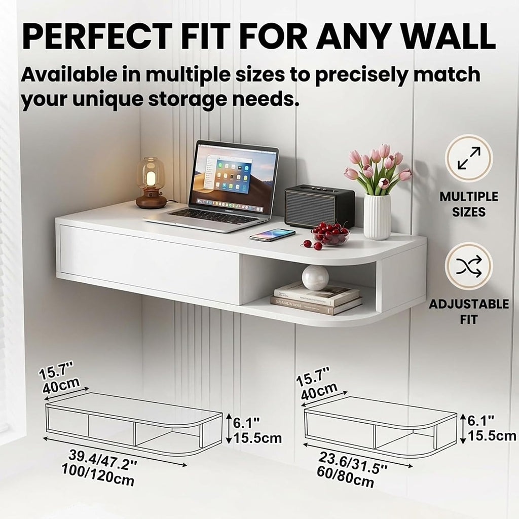 Corner Floating Wall Mounted Desk