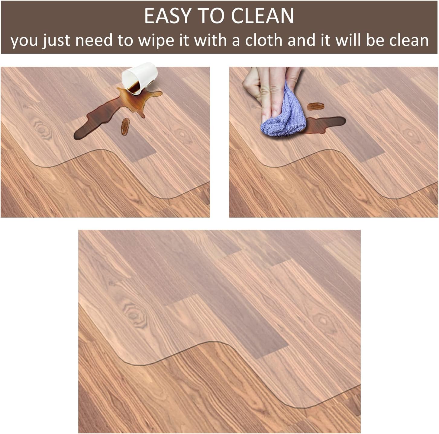Clear Vinyl Office Chair Mat