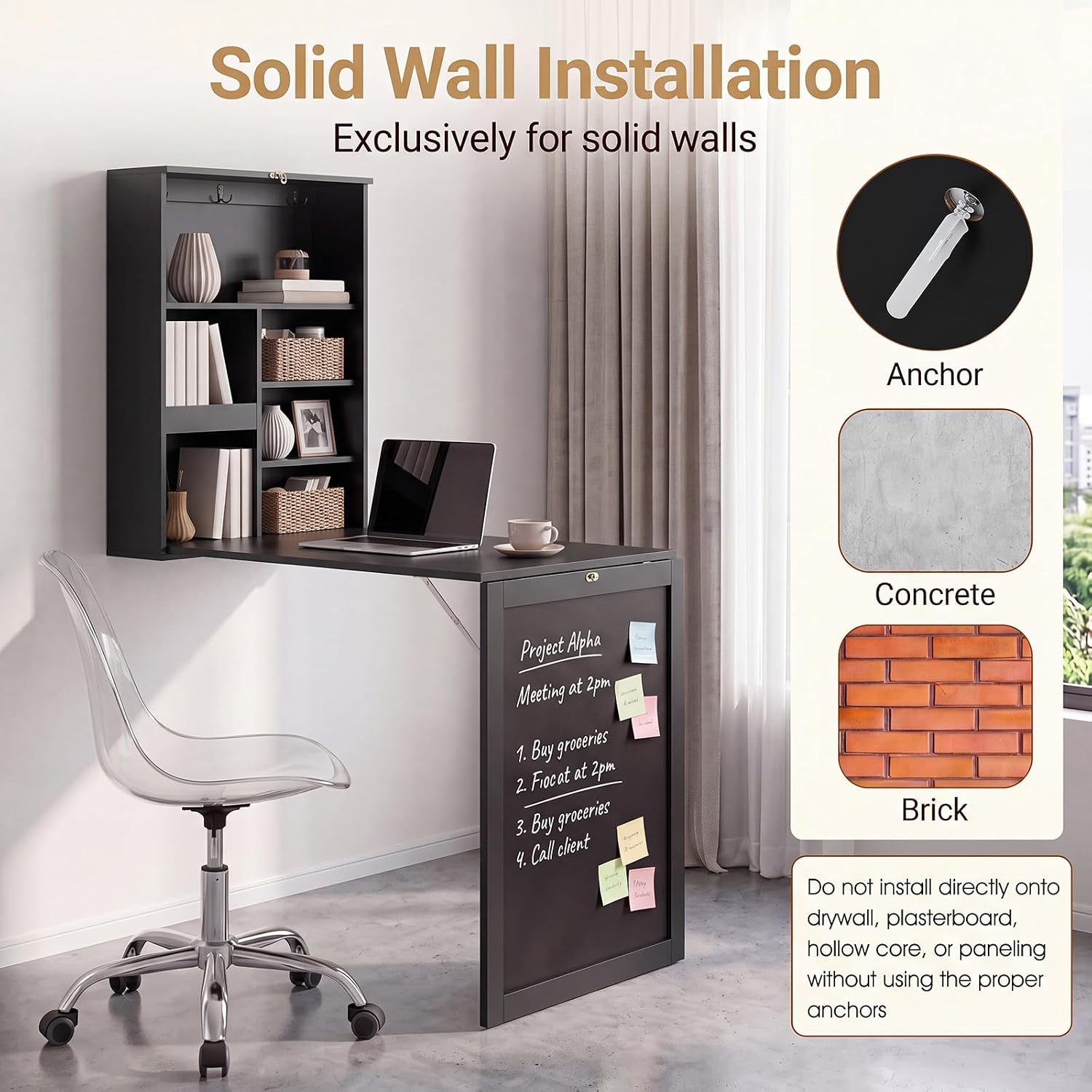 Foldable Wall‑Mounted Desk