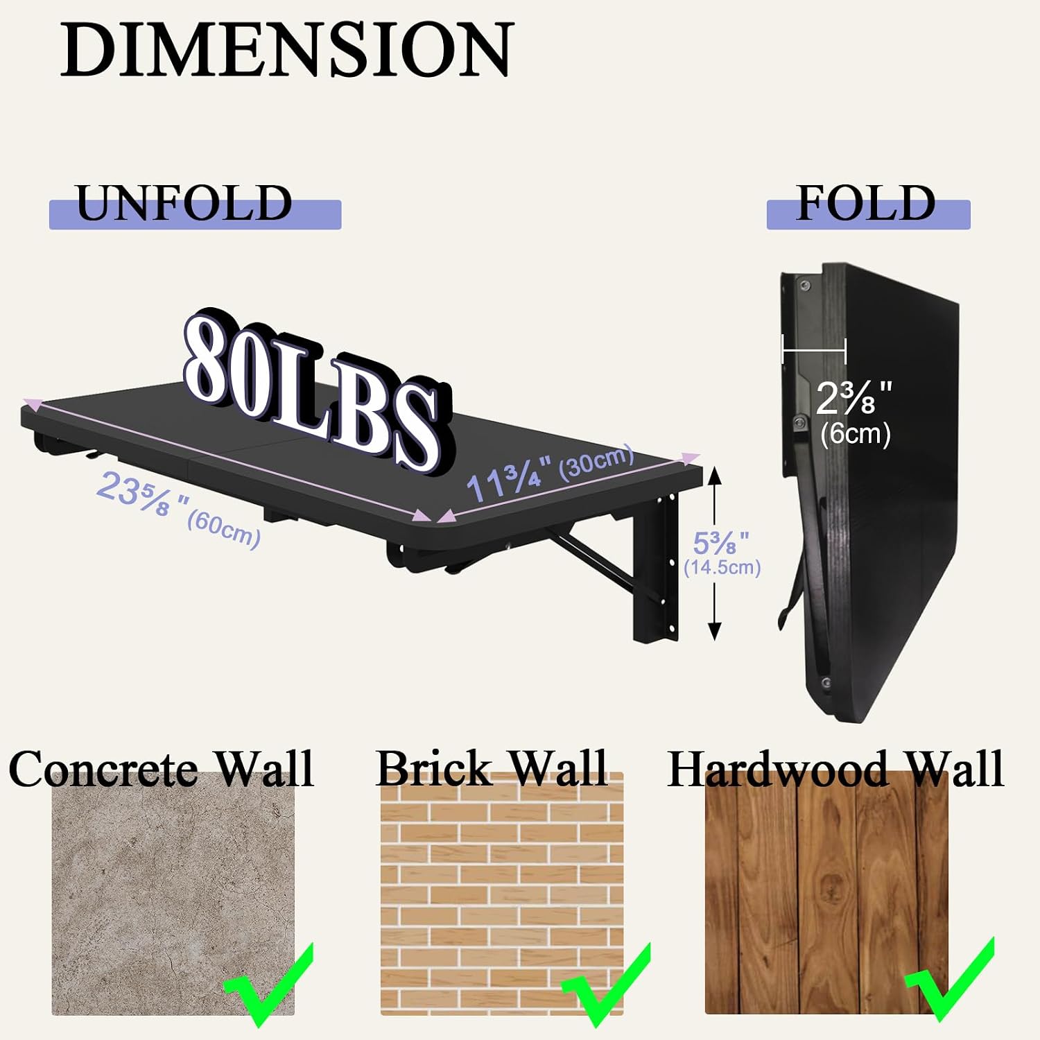 Wall Mounted Folding Table