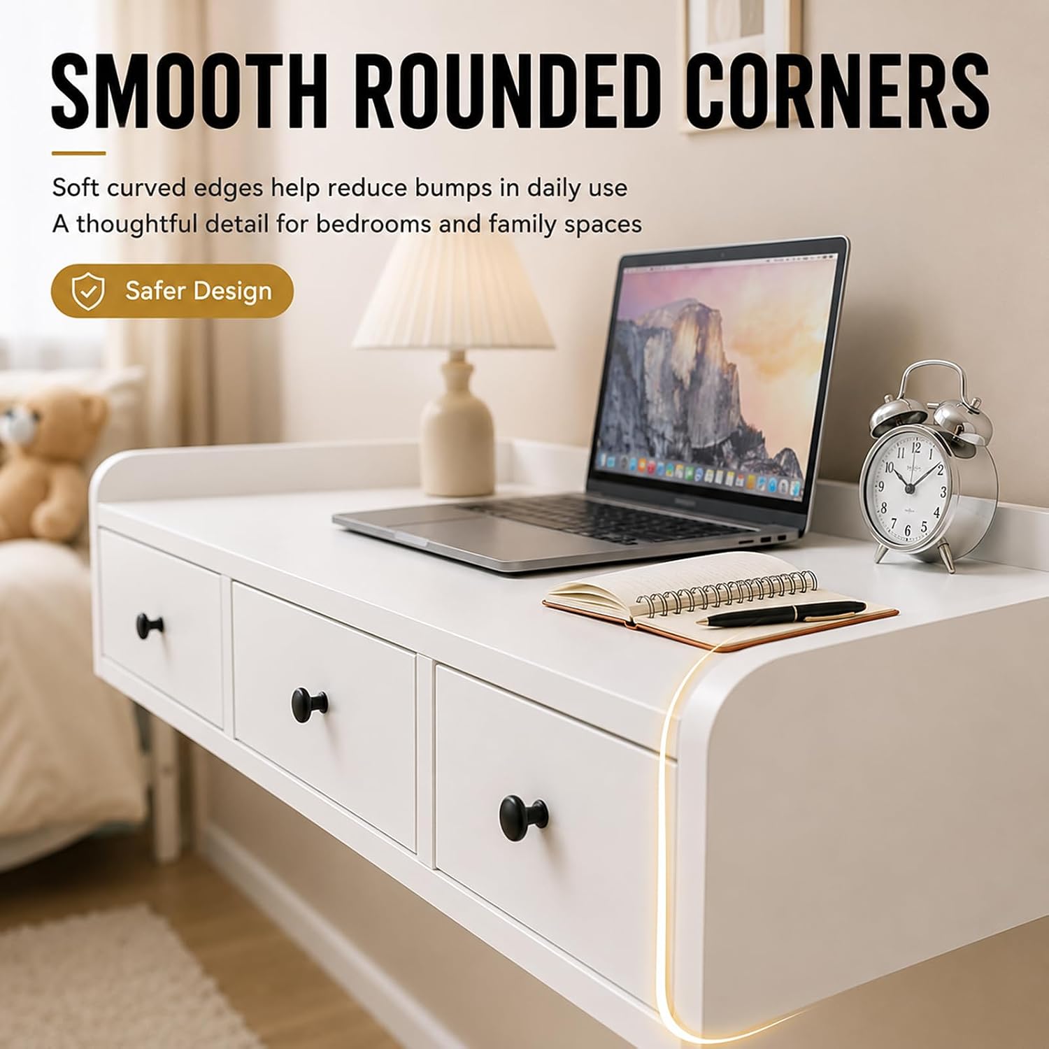 Wall Mounted Floating Wood Desk