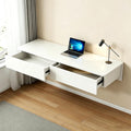 Floating Desk with Drawers Wood Floating Vanity Makeup Table