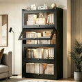 55" Bamboo Bookcase with Acrylic Doors