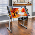 Glass Top Drafting Table